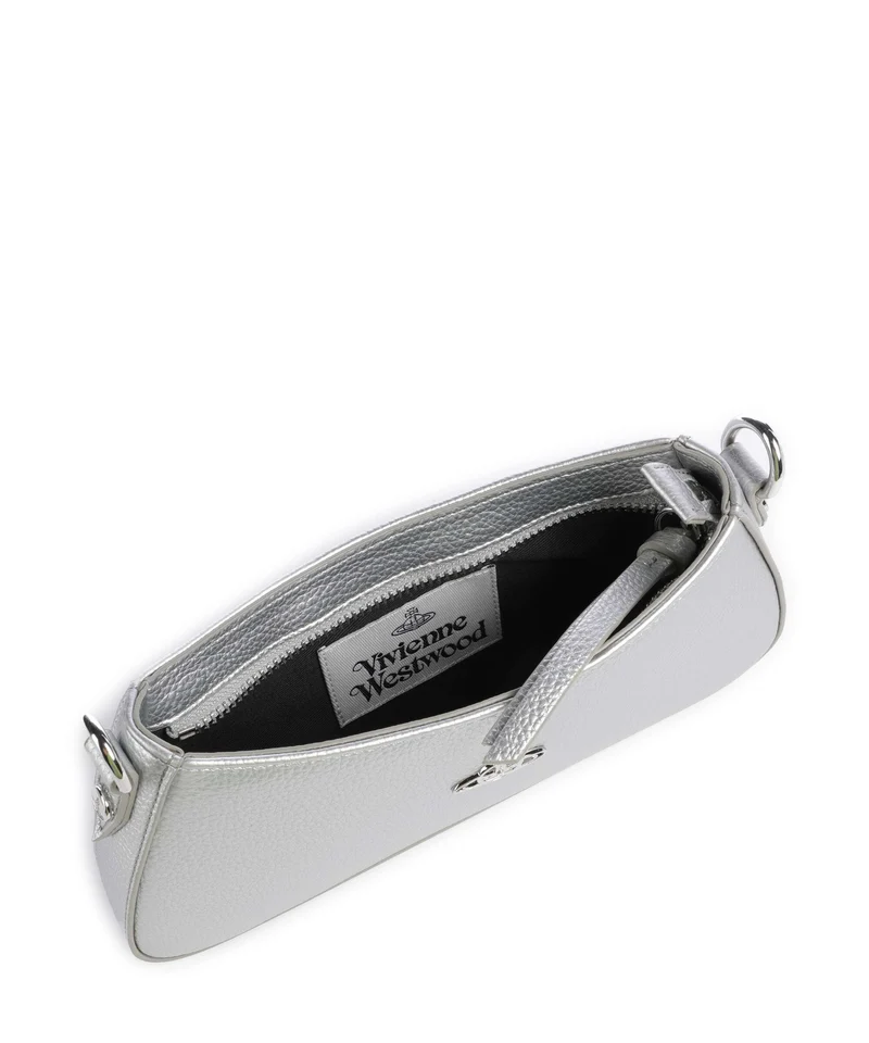 Vivienne Westwood Tasha Grain Bolso de hombro silver