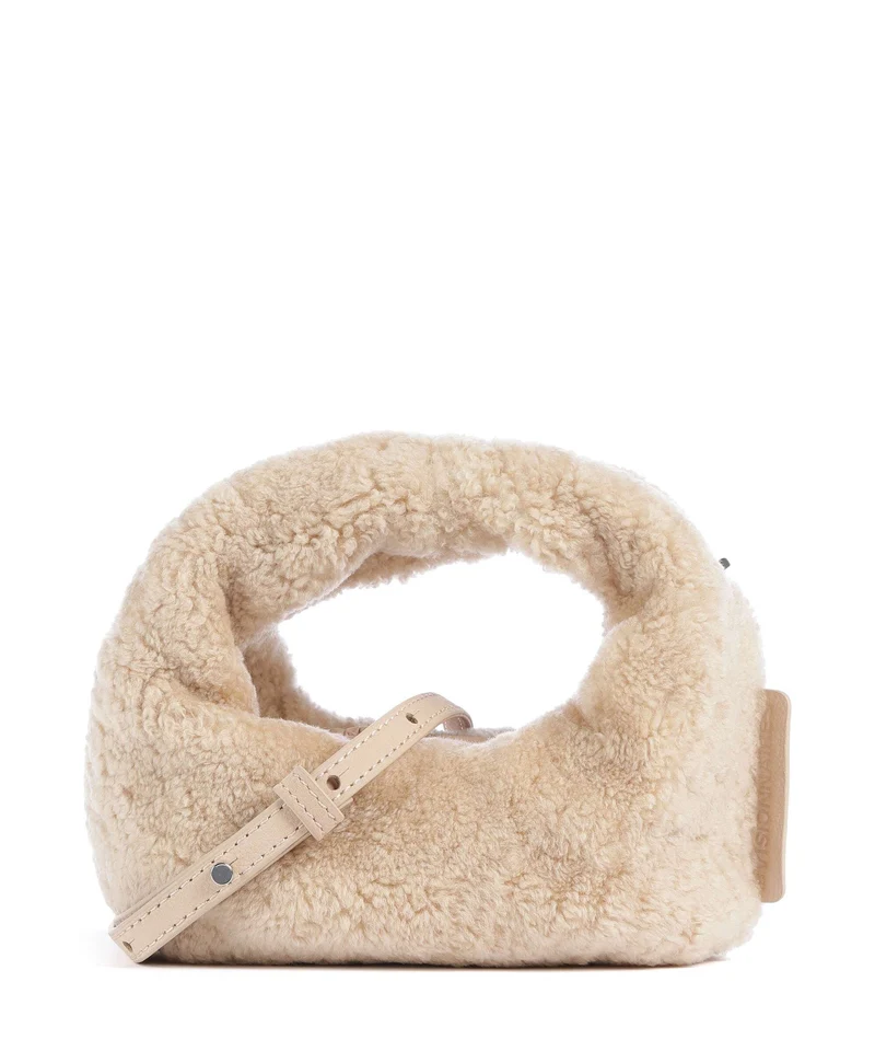 Les Visionnaires Greta Teddy Micro Bandolera milky beige