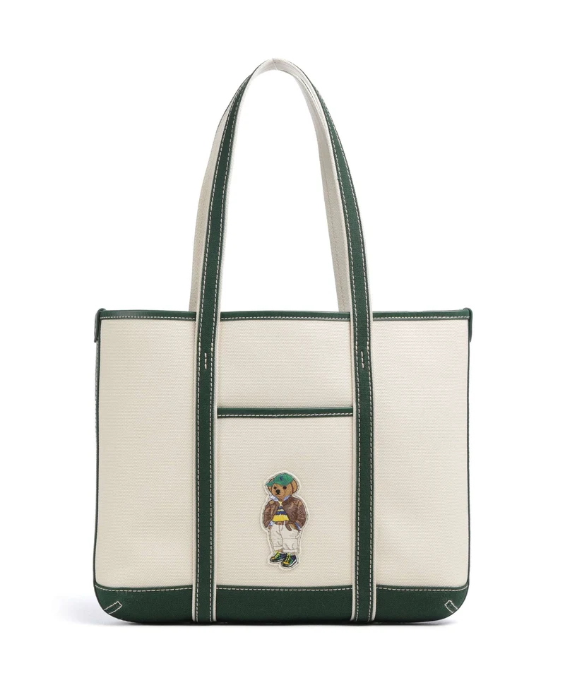Polo Ralph Lauren Bear Fall Bolsa shopping ecru/northwest pine
