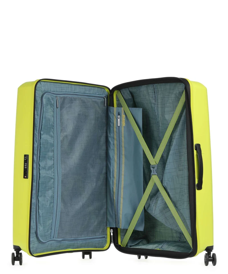 American Tourister Aerostep Maleta con 4 ruedas light lime