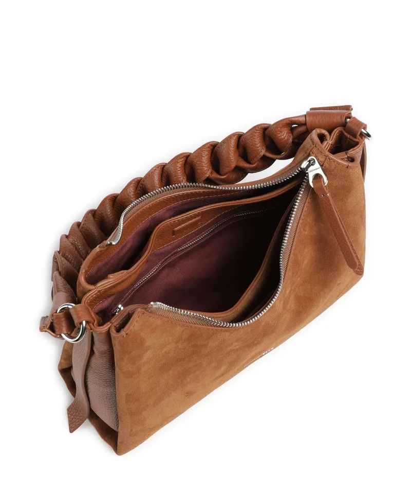 Coccinelle Boheme Suede Bolso de hombro cognac
