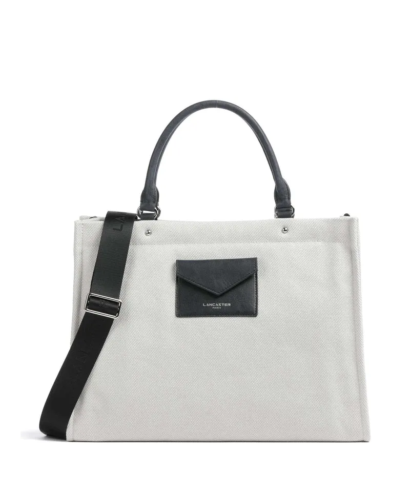 Lancaster Actual Conscious Canvas Bolso de mano grisclai