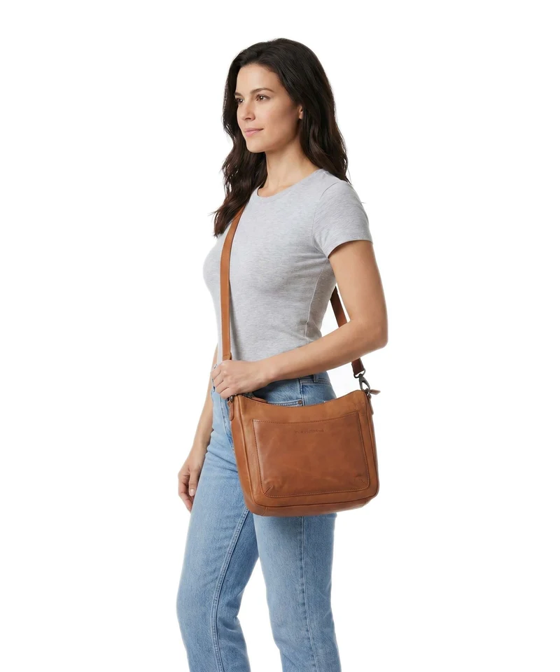 The Chesterfield Brand Wax Pull Up Cow Tivra Bolso de hombro cognac