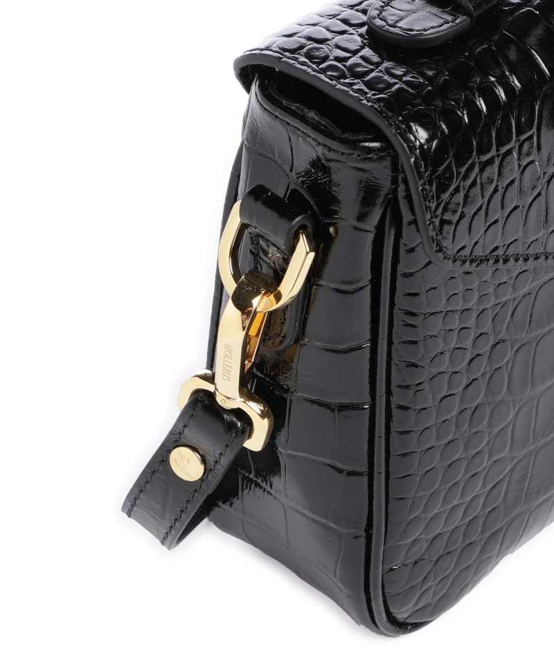 Maison Mollerus Croco Meyrin Bandolera classic schwarz