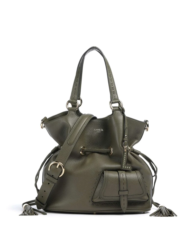 Lancel Premier Flirt M Bucket bolso de mano dark khaki