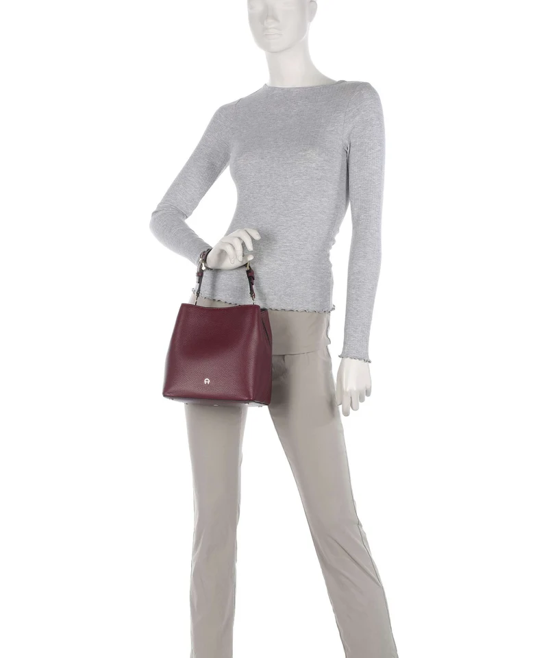 Aigner Delia S Bucket bolso de mano burgundy