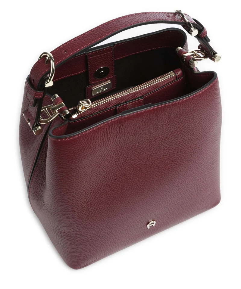 Aigner Delia S Bucket bolso de mano burgundy