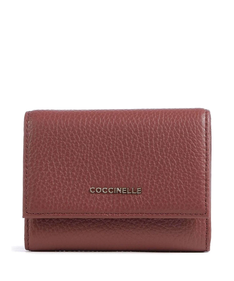 Coccinelle Metallic Soft Monedero brandy