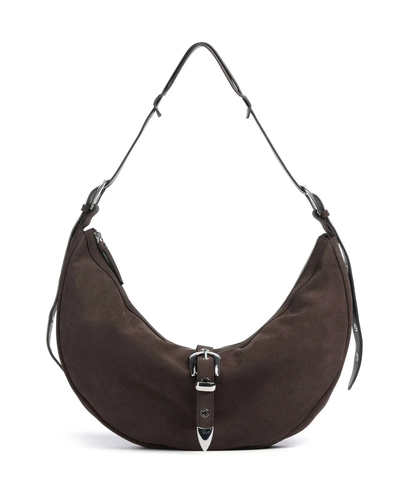 Les Visionnaires Enya Rebel Cozy Bolso de hobo dark brown