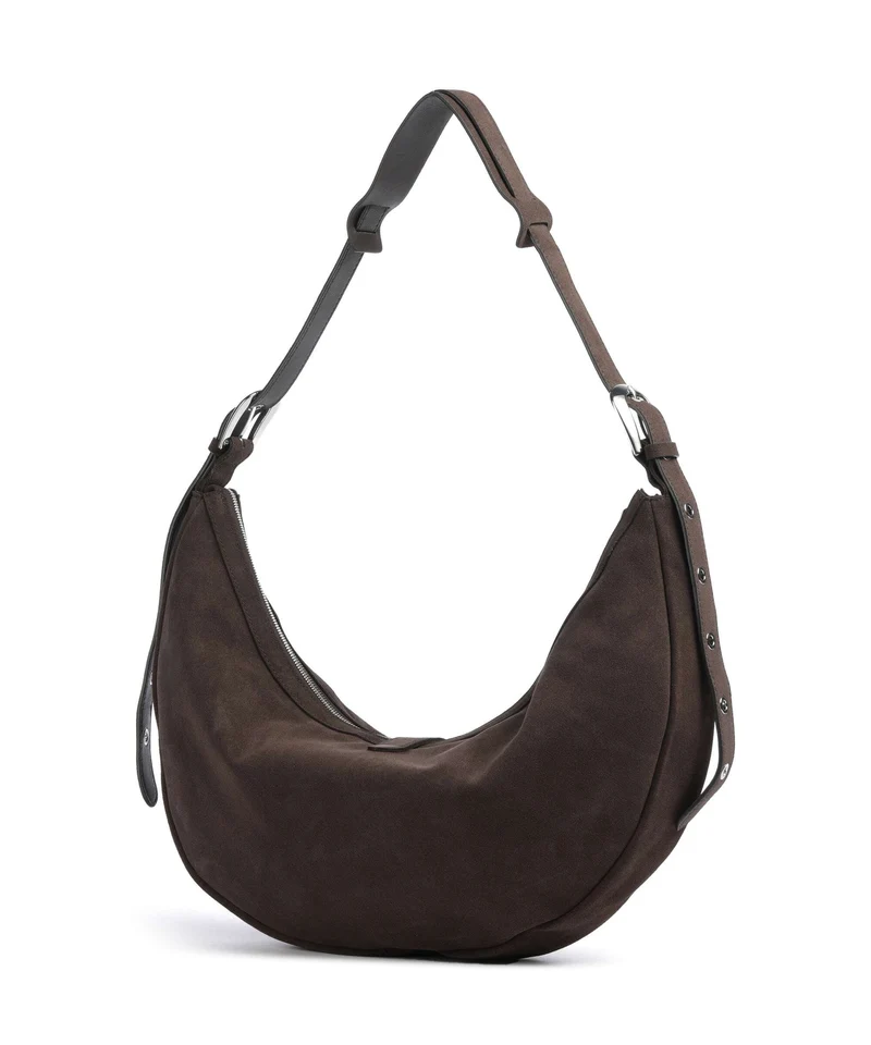 Les Visionnaires Enya Rebel Cozy Bolso de hobo dark brown