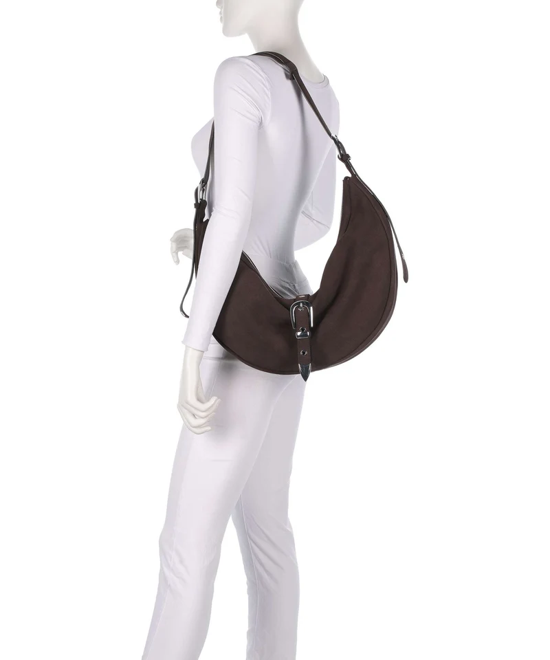 Les Visionnaires Enya Rebel Cozy Bolso de hobo dark brown
