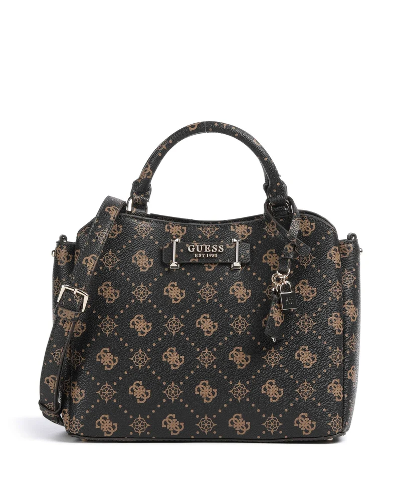 Guess Silia Bolso de mano espresso logo