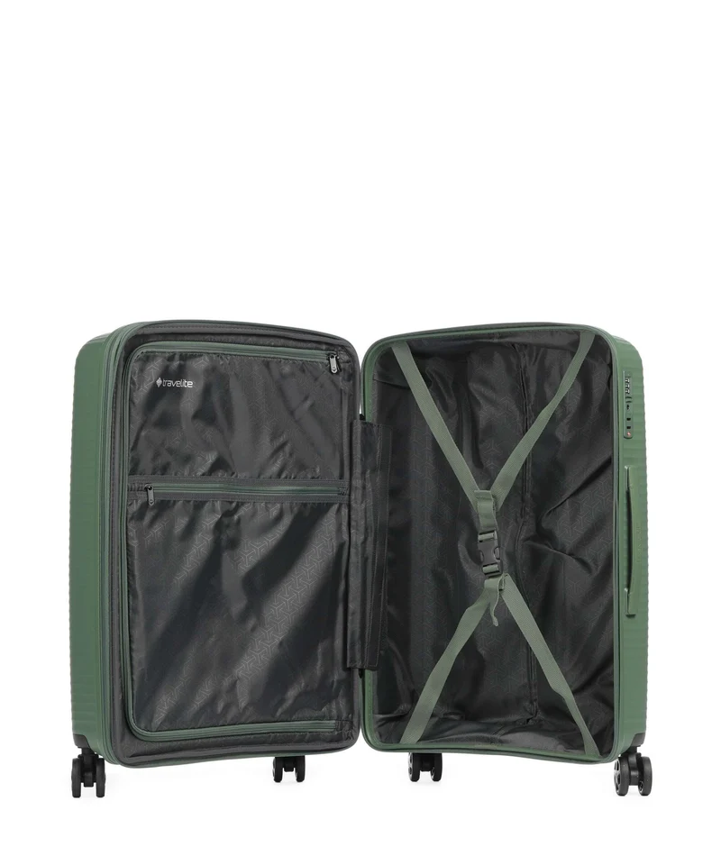Travelite Air Stripe Juego de maletas (4 ruedas) green