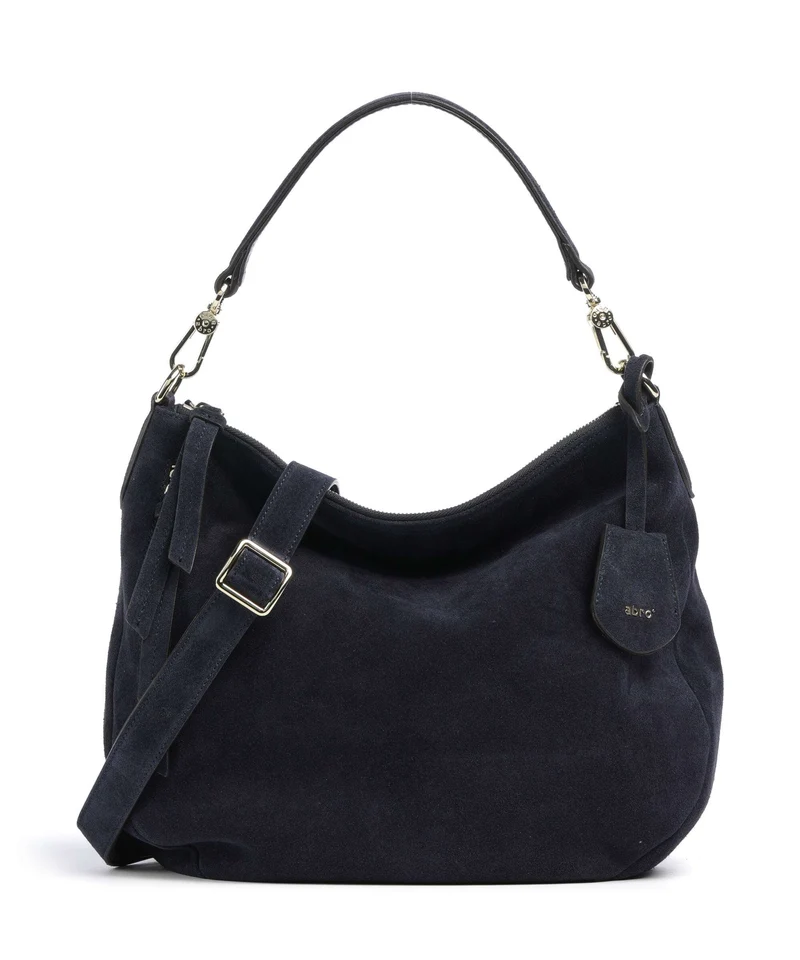 Abro Suede Juna Small Bolso de hobo navy