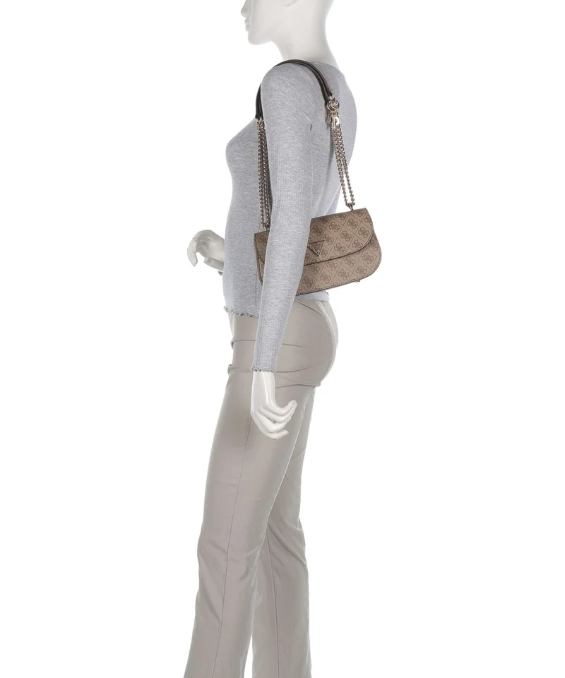 Guess Erica Eco Bolso de hombro latte logo