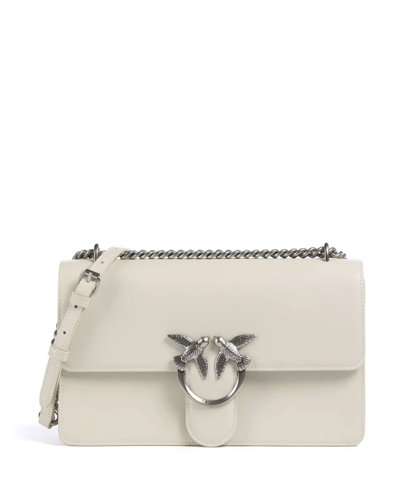Pinko Love One Classic Bolso de hombro bianco seta/old silver