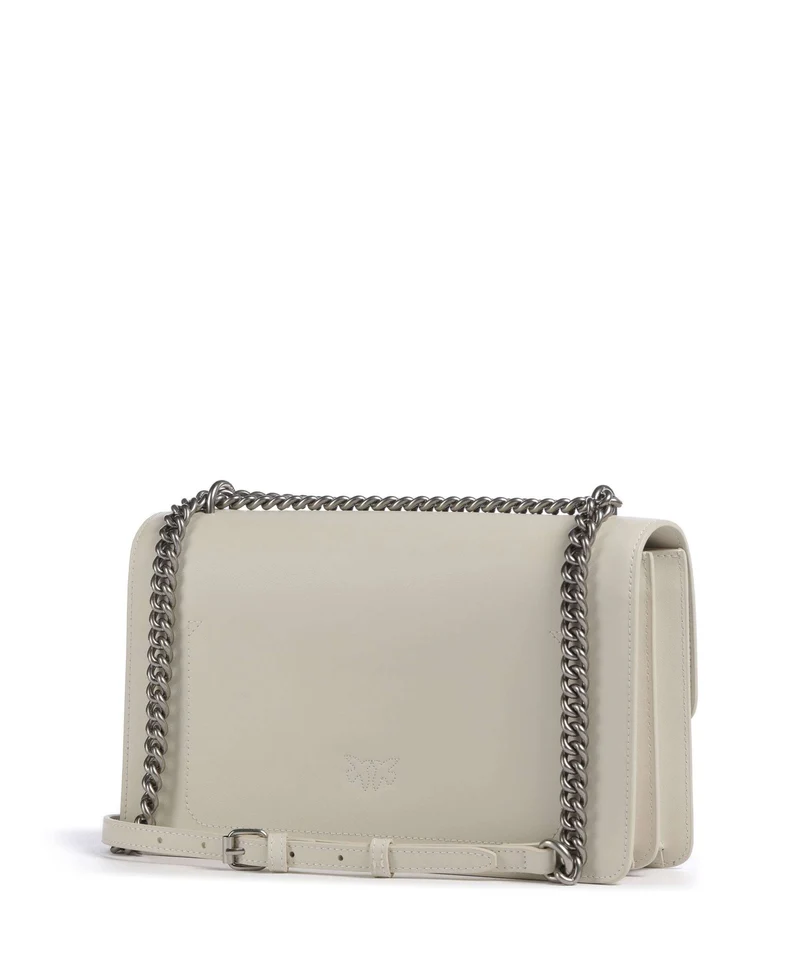 Pinko Love One Classic Bolso de hombro bianco seta/old silver