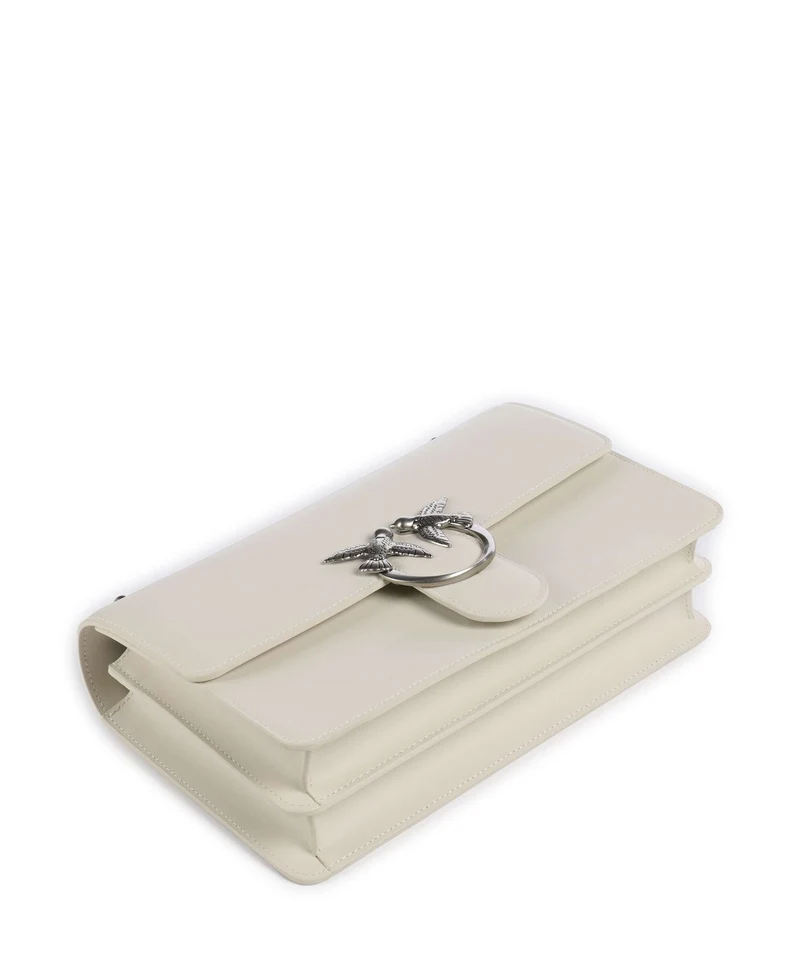 Pinko Love One Classic Bolso de hombro bianco seta/old silver