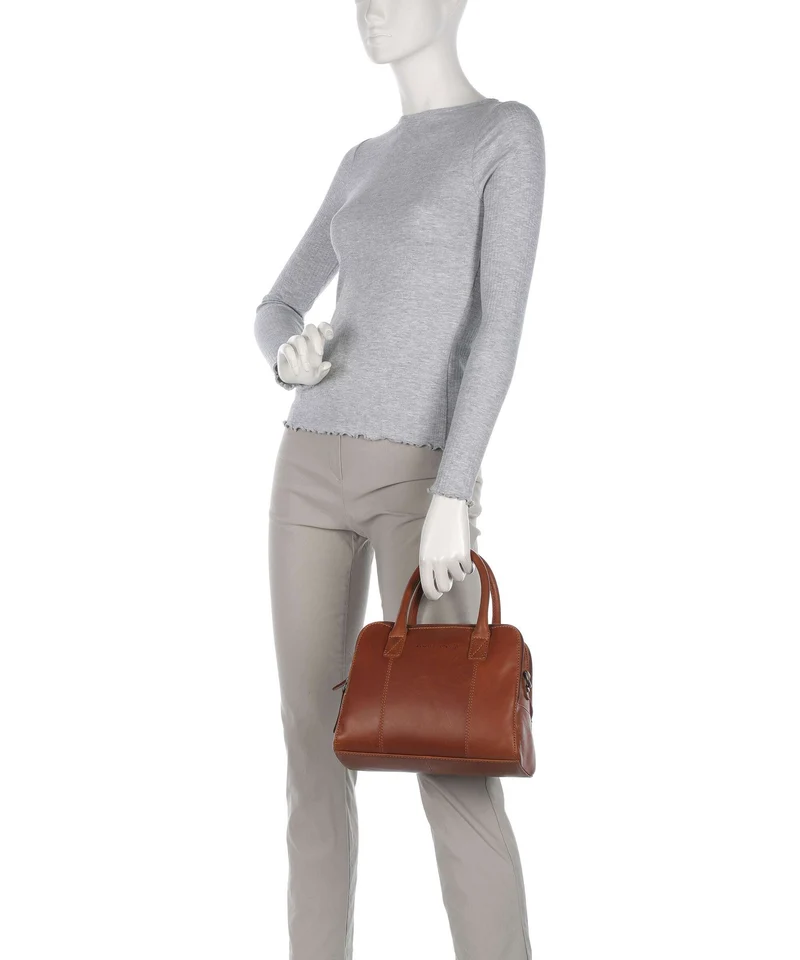 The Chesterfield Brand Wax Pull Up Cow Ezra Bolso de mano cognac