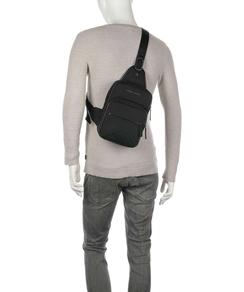 Emporio Armani Omnia Jacquard Mochila sling black