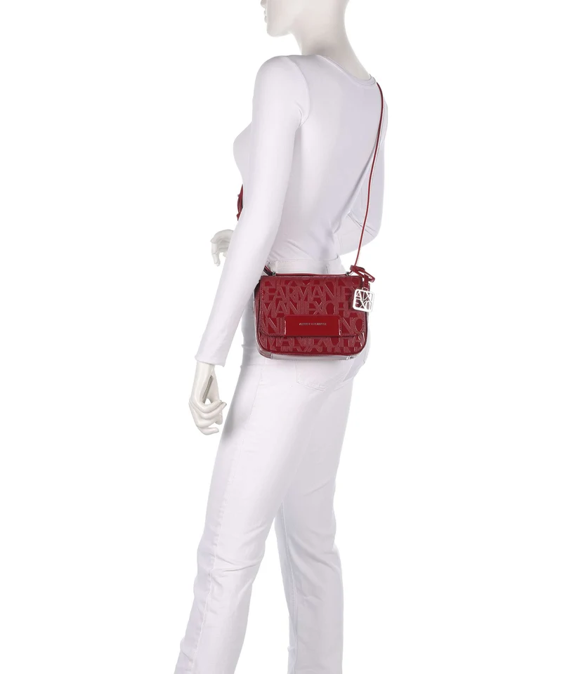 Armani Exchange Liz Patent Bandolera red dahlia