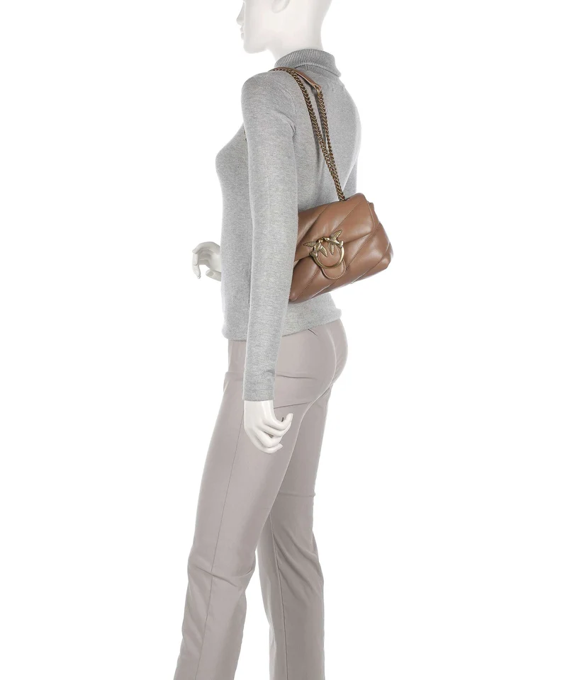 Pinko Love Puff Mini Bolso de hombro biscotto zenzero/antique gold