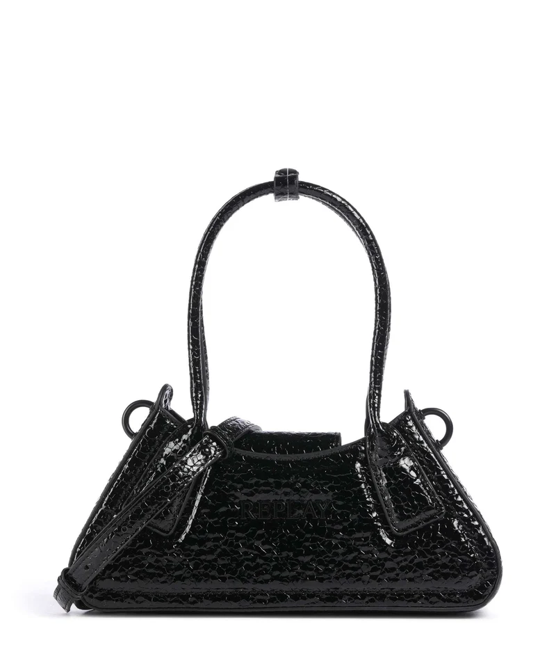 Replay Bolso de hombro shiny black