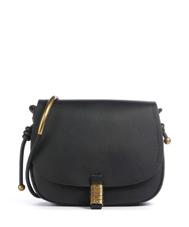 Pinko Saddle Classic Bandolera nero/antique gold