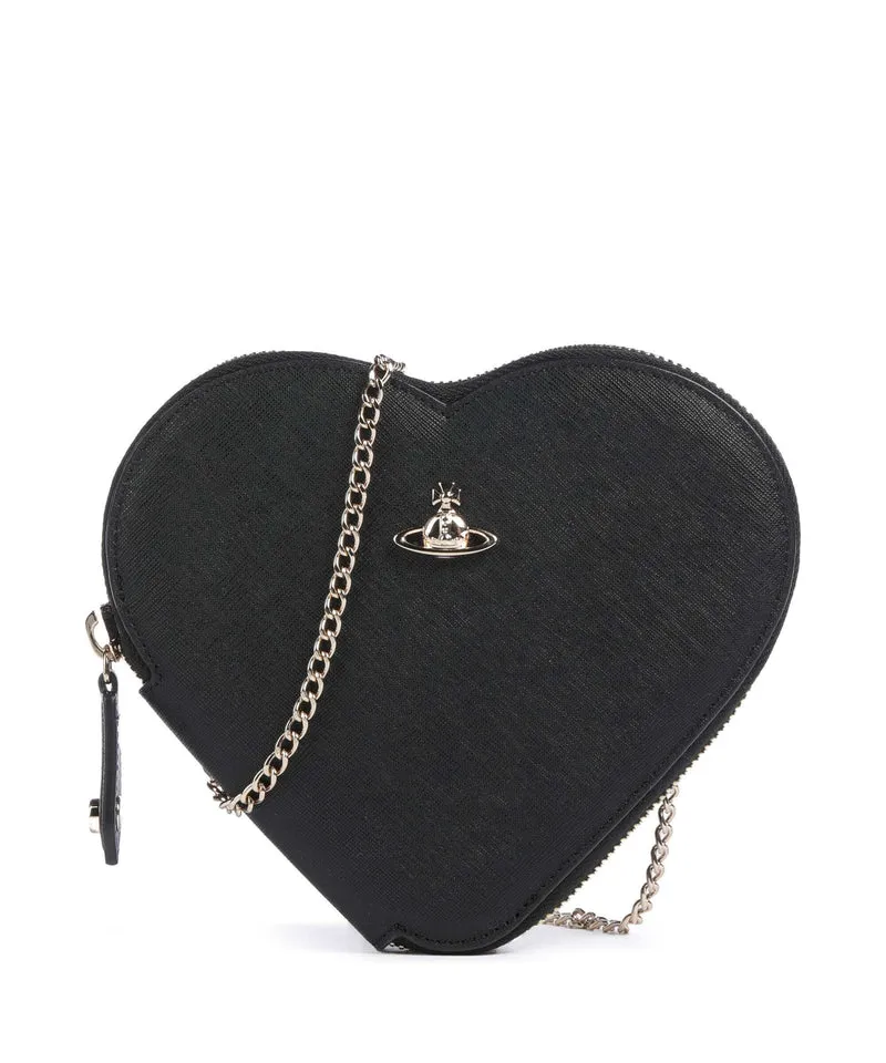 Vivienne Westwood Saffiano Heart Bandolera black