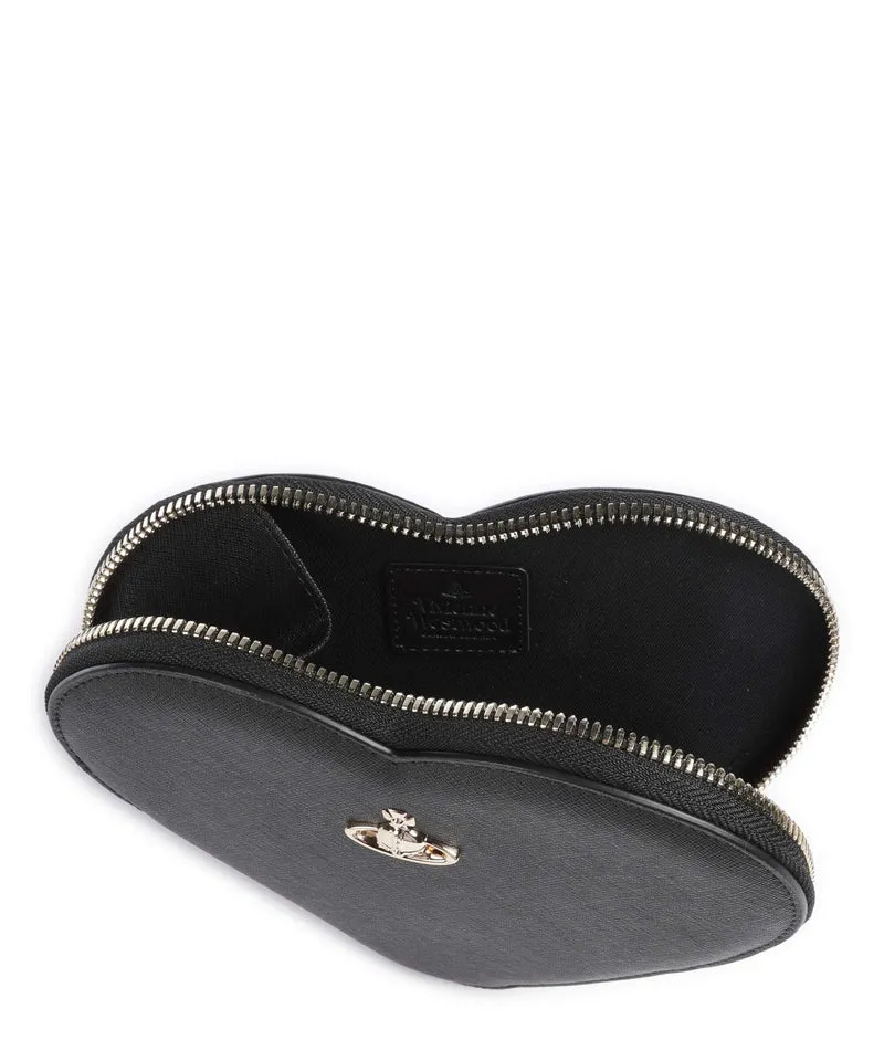 Vivienne Westwood Saffiano Heart Bandolera black