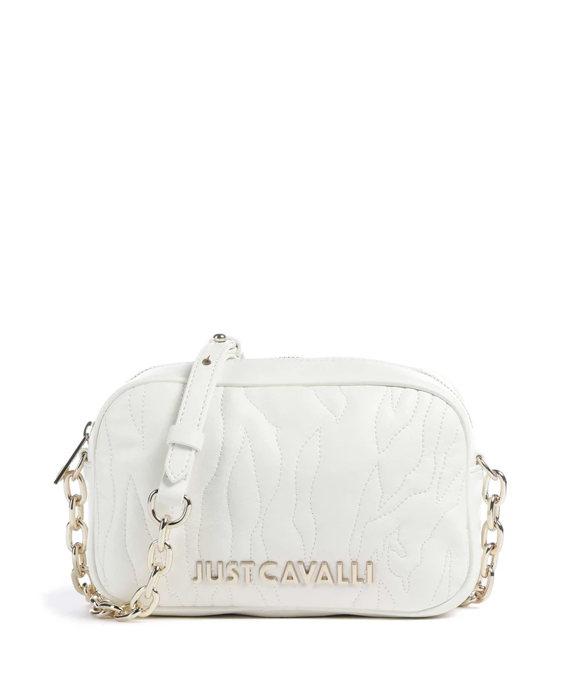 Just Cavalli Quilted Zebra Bandolera white