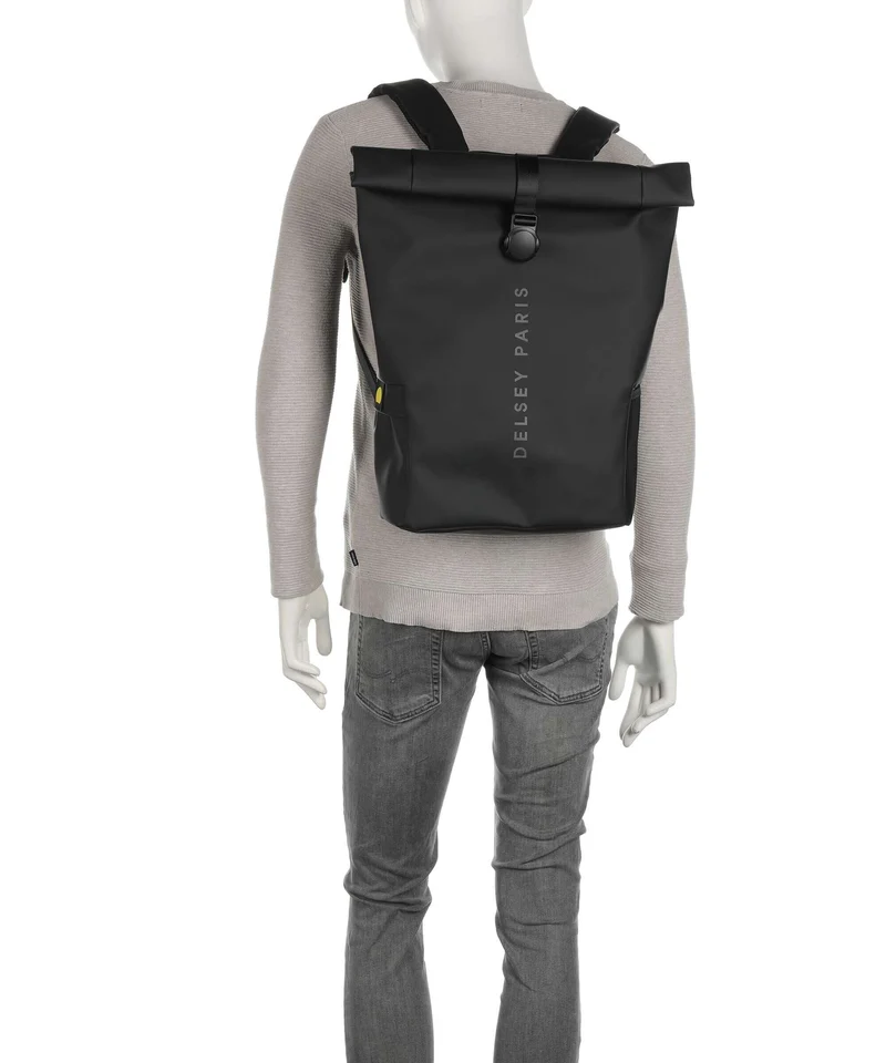 Delsey Paris Turenne Soft Mochila roll-top schwarz