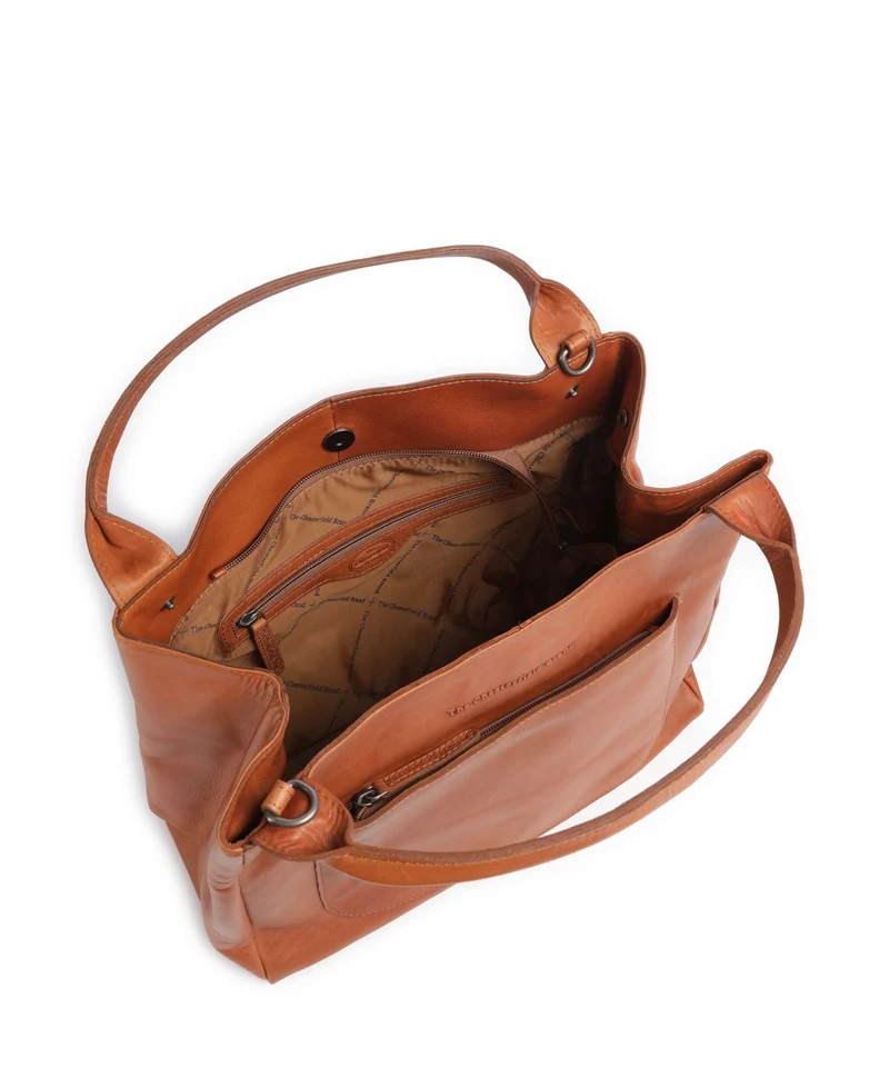 The Chesterfield Brand Wax Pull Up Cow Fioline Bolso de mano cognac