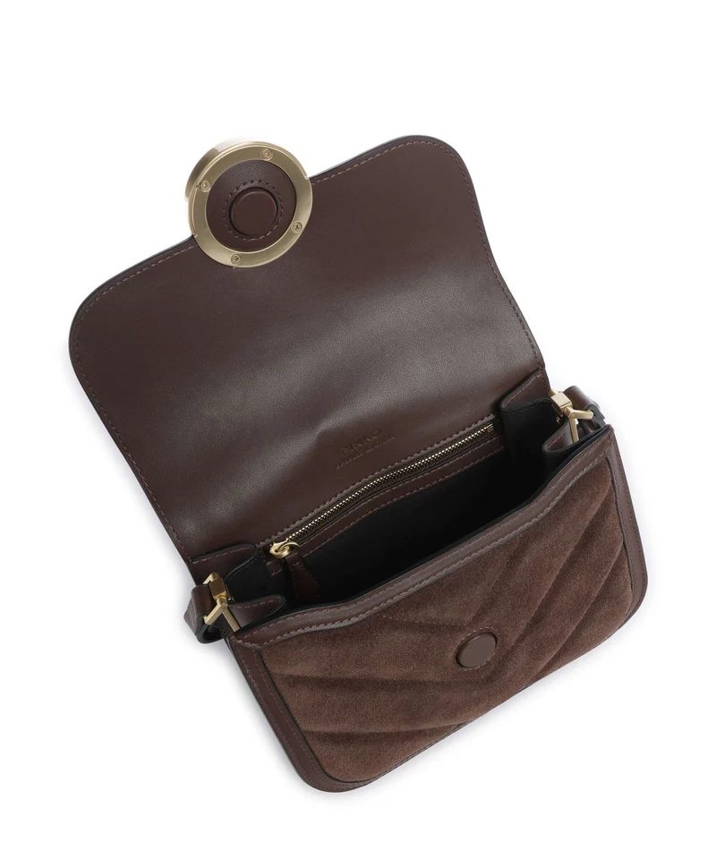 Pinko Love Box Bandolera marrone castano/matt gold