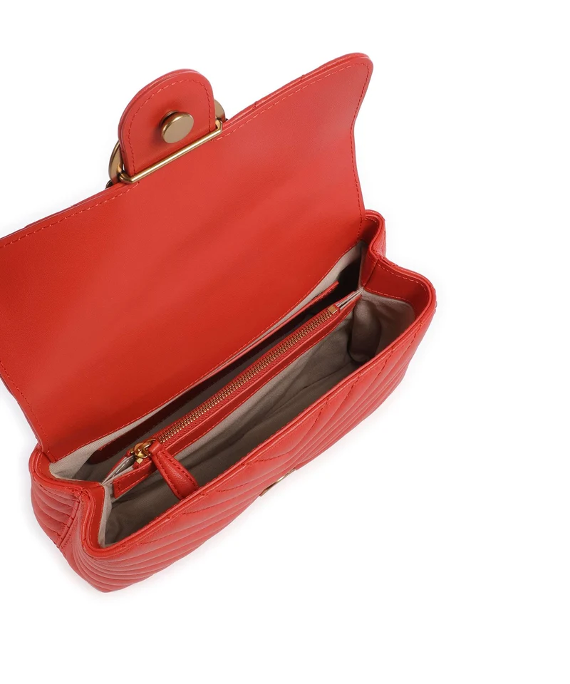 Pinko Love Lady Puff Mini Bolso de mano rosso mandarino/antique gold