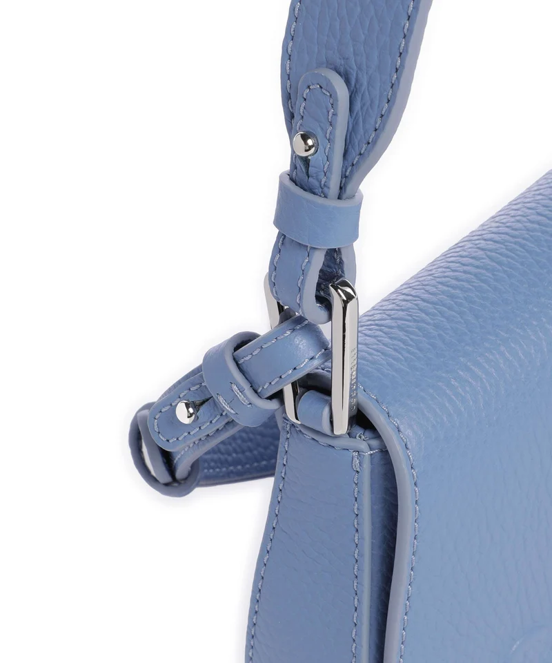 Coccinelle Myrtha Maxi Logo Bolso de hombro azul