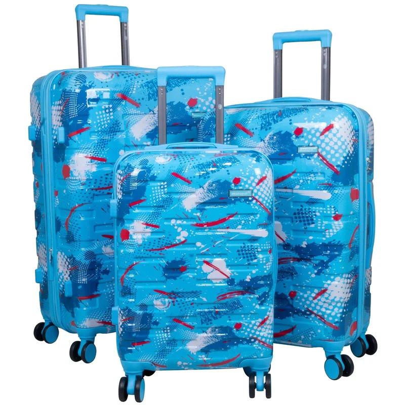 Poly-ABS Kofferset 3tlg 'Pescara' hellblau