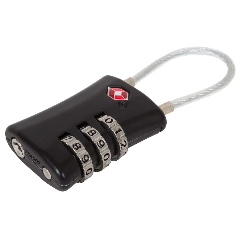 TSA Zahlenschloss, Farbe schwarz, VE-120(12)