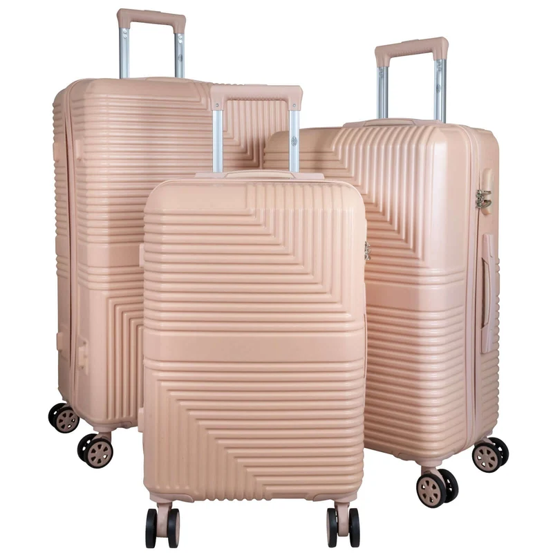 ABS Kofferset 3tlg 'Barcelona' rosé