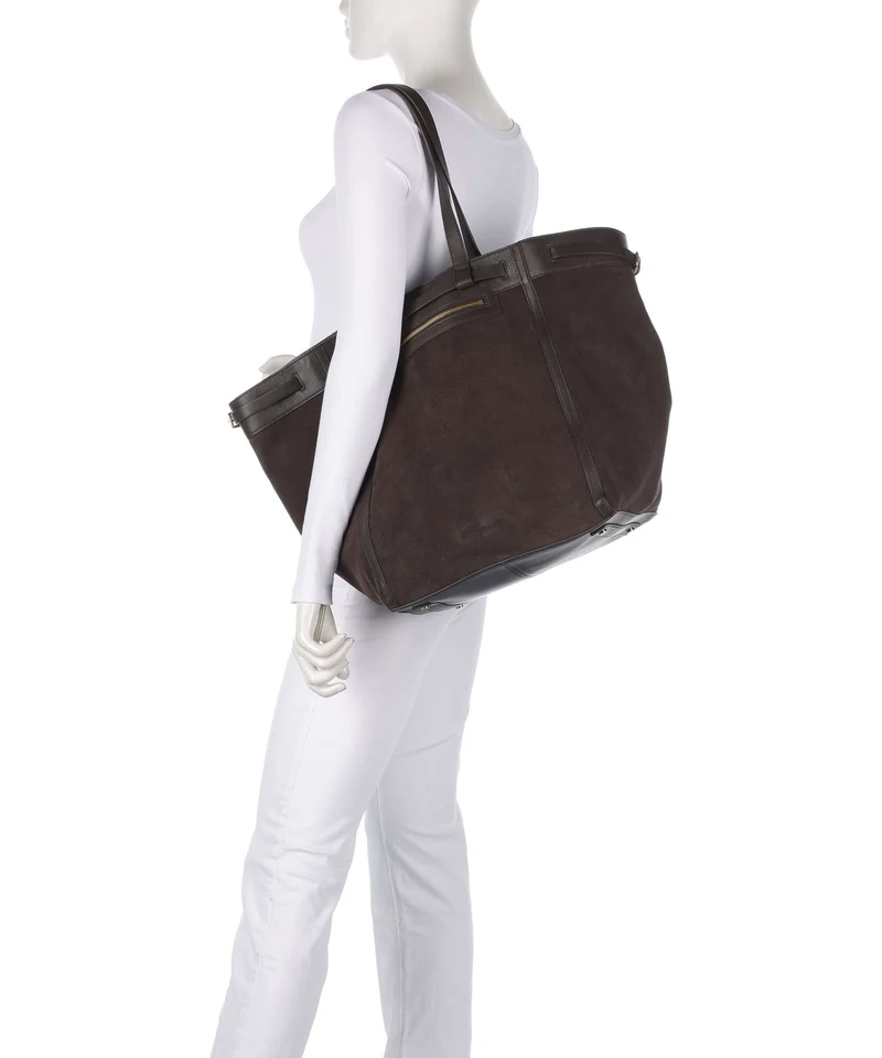 Les Visionnaires Felicia Cozy Bolsa shopping chocolate brown