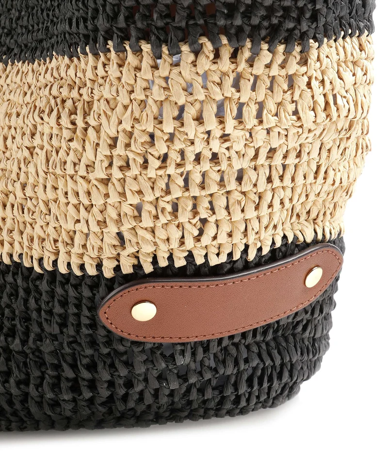 Lauren Ralph Lauren Daphney 40 Straw Bolso de mano natural/black/lauren tan