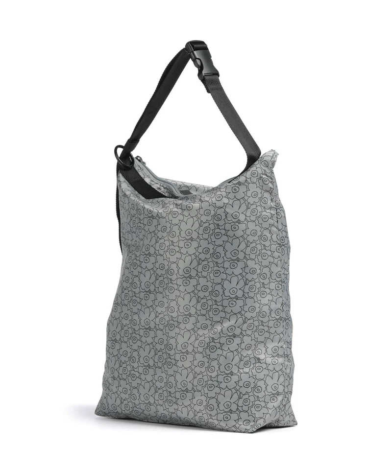 Marimekko Neat Unikko Piirto M Bolso de hobo grey/black