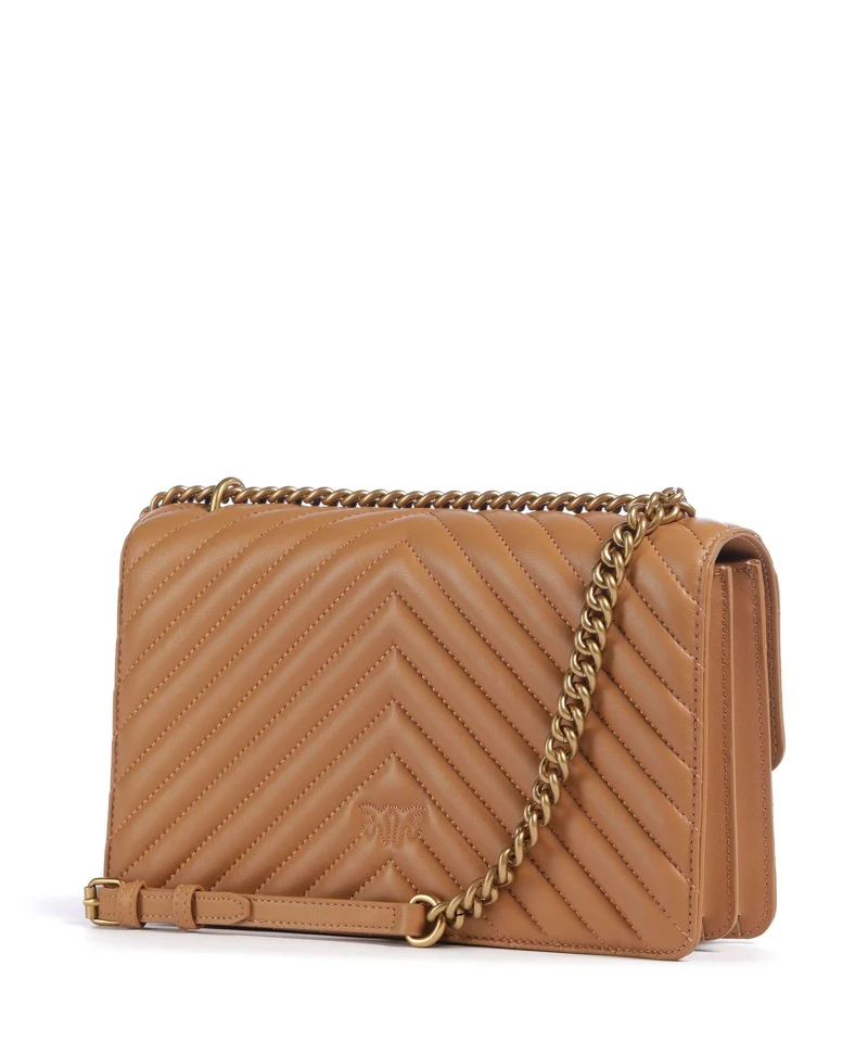 Pinko Love One Classic Bolso de hombro torrone/antique gold