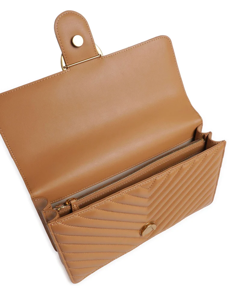 Pinko Love One Classic Bolso de hombro torrone/antique gold