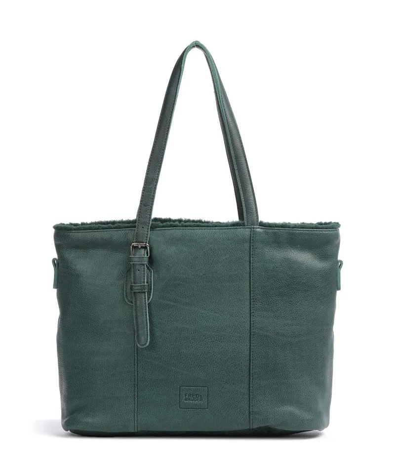 FredsBruder Inside Out Bolsa shopping petrol green