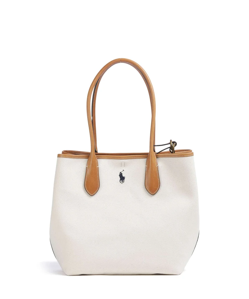 Polo Ralph Lauren Bellport Medium Bolsa shopping natural/navy