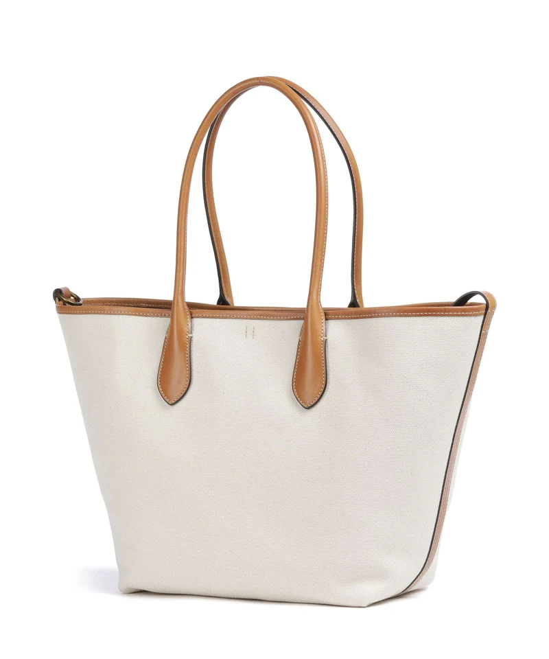 Polo Ralph Lauren Bellport Medium Bolsa shopping natural/navy
