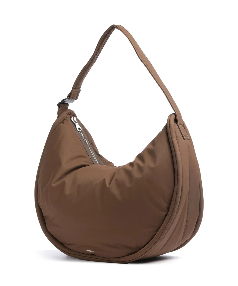 Sandqvist Curve L Bolso de hobo dark taupe