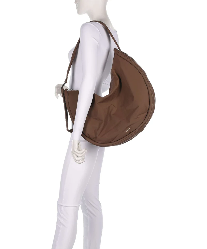 Sandqvist Curve L Bolso de hobo dark taupe