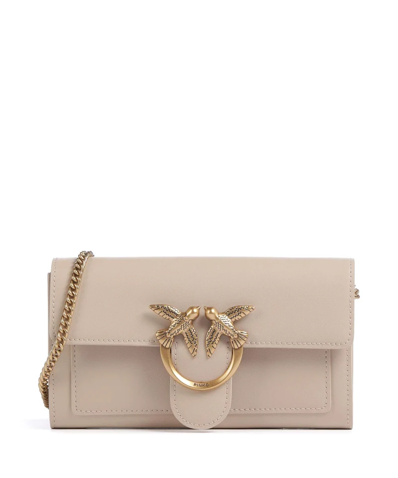 Pinko Love One Monedero beige/grigio fumo/antique gold